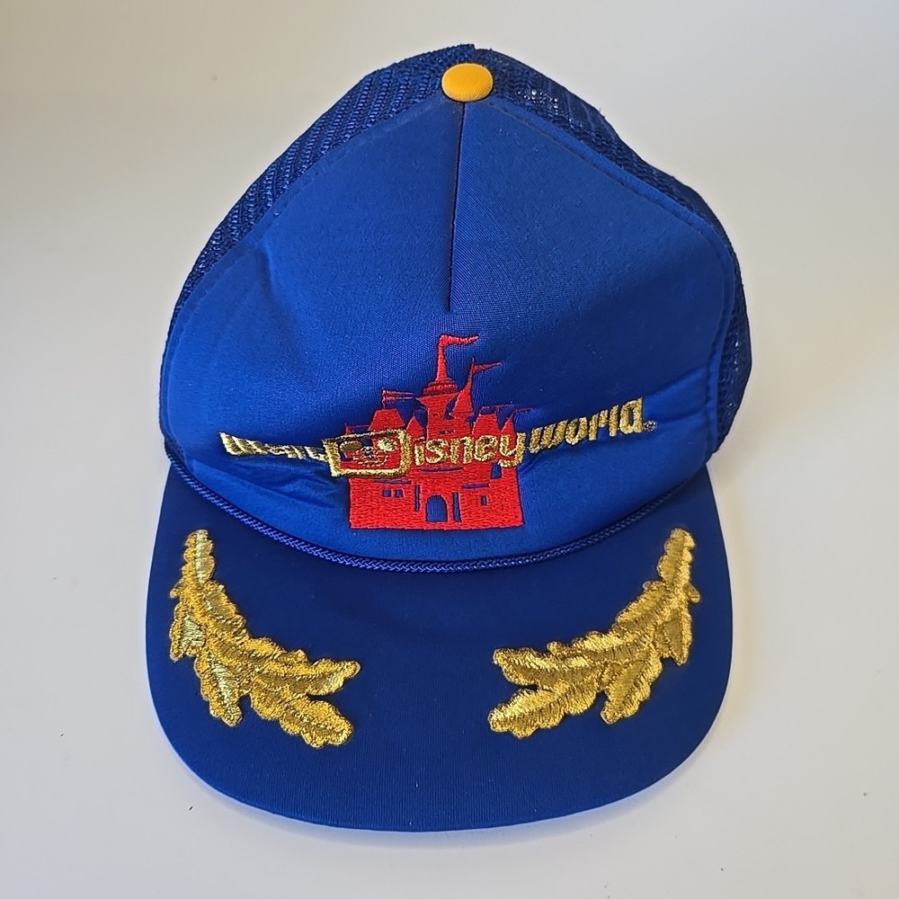 vintage 80s‎ WALT DISNEY WORLD SNAPBACK HAT scrambled eggs trucker mesh - Picture 2 of 4